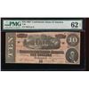 Image 1 : 1864 $10 Confederate States of America Note PMG 62EPQ