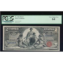1896 $2 Silver Certificate PCGS 64