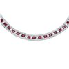 Image 2 : 14KT White Gold 7.76ctw Ruby and Diamond Necklace