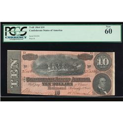 1864 $10 Confederate States of America Note PCGS 60