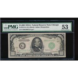 1934A $1000 Chicago Federal Reserve Note PMG 53
