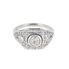 Image 1 : Platinum 0.88ctw Diamond Ring