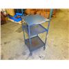 Image 1 : 3 Shelf Rolling Metal Cart, Overall: 20" x 20" x 39"