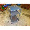 Image 2 : 3 Shelf Rolling Metal Cart, Overall: 20" x 20" x 39"