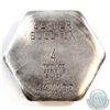 Image 2 : Antiqued Hexagon with Bees 4oz. .999 Fine Silver Made by Beaver Bullion. #44 of Only 100 Ever Made! 