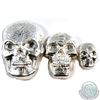 Image 1 : Lot of Beaver Bullion Skull Design Fine Silver Pieces - 10oz, 5oz & 1oz. 3pcs (TAX Exempt)