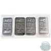Image 1 : Johnson Matthey 1oz Fine Silver Bars 'B Series' (Tax Exempt). 4pcs.