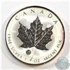 Image 1 : 2007 Canada $5 F15 Fine Silver Maple Leaf (Tax Exempt) - coin is toned