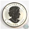 Image 2 : 2007 Canada $5 F15 Fine Silver Maple Leaf (Tax Exempt) - coin is toned