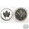 Image 1 : 2009 Canada $5 Tower Bridge & 2012 Canada $5 Dragon Privy 1oz Fine Silver Maple Leafs (Tax Exempt). 