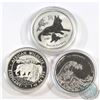 Image 1 : Lot of 1oz Fine Silver Coins (Tax Exempt). You will receive the 2013 African Elephant, 2017 Fiji The