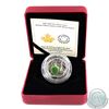 Image 1 : 2017 Canada $20 Brilliant Birch Leaves with Drusy Stone Fine Silver Coin (Tax Exempt). Coin comes en