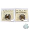 Image 1 : 2000 Knowledge & 2008 Quebec City Canada $2 ICCS Certified MS-66. 2pcs