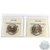 Image 2 : 2000 Knowledge & 2008 Quebec City Canada $2 ICCS Certified MS-66. 2pcs
