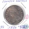 Image 1 : 1826 USA Half Dollar Capped Bust with Counter Stamp