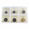 Image 1 : Lot of Canada ICCS Certified Coins - 1996 10-cent MS-64, 1997 10-cent MS-65, 2015 25-cent MS-66, 201