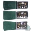 Image 1 : 2002, 2003 & 2004 Canada Proof Double Dollar Sets in original green leatherette display only (coin c