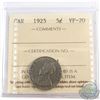 Image 1 : 5-cent 1925 ICCS Certified VF-20. *Key Date*