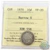 Image 1 : 10-cent 1870 Narrow 0, ICCS Certified VF-20. A Nice eye apealing coin.