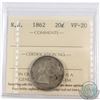 Image 1 : 20-cent 1862 N.B. ICCS Certified VF-20.
