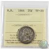 Image 1 : 20-cent 1864 N.B. ICCS Certified VF-20.