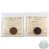 Image 1 : 1-cent 1944C NFLD x 2 (EF-40 & AU-50 Cleaned). Both coins ICCS Certified.