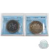 Image 1 : 1971 Canada Silver $1 British Columbia Centennial CCCS Certified SP-68 & 1972 Voyageur SP-69. Both c