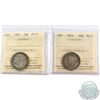 Image 1 : 1907 Canada 25-cent ICCS Certified F-15 & 1915 25-cent VG-8. 2pcs