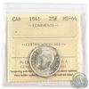 Image 1 : 1941 Canada 25-cent ICCS Certified MS-64