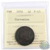 Image 1 : 1858 Canada 1-cent ICCS Certified F-15 (Corrosion)