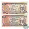 Image 1 : Complete Signature Type Set of the 1975 $100 Series. Included are Two 1975 $100 Notes, one of each S