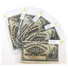 Image 1 : 5 x 1900 25c Notes in Fine or Better condition. All Notes have impairments (holes, tears, etc.) 5 pc
