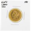 Image 1 : 1881 $5 Liberty Head Half Eagle Gold Coin