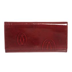 Cartier Red Patent Leather Happy Birthday Wallet