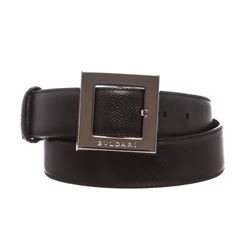 Bvlgari Black Leather Belt