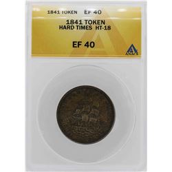1841 Hard Times Daniel Webster Token ANACS XF40