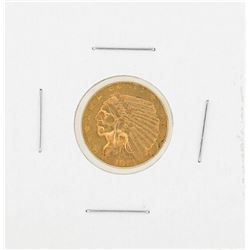 1913 $2 1-2 Indian Head Gold Coin AU