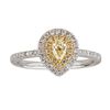 Image 1 : 0.73 ctw Yellow and White Diamond Ring - 14KT White and Yellow Ring