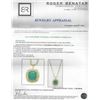 Image 3 : 36.24 ctw Emerald and Diamond Pendant W/ Chain - 18KT Two-Tone Gold GIA Certifie