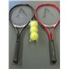 Image 1 : Set of 2 New Tennis Raquets and 3 Balls / with carry case