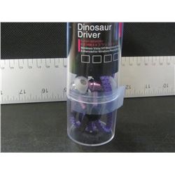 New Metal Dinosaur Driver Zippered Headphones / purple