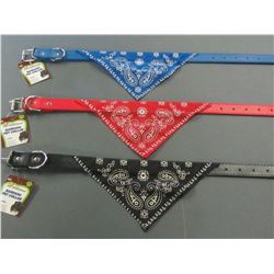 Bandana Pet Collar for large dogs / blue/red/black