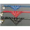Image 1 : Bandana Pet Collar for large dogs / blue/red/black