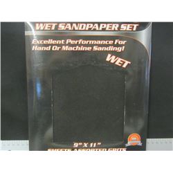 Wet Sandpaper set / 20 pieces 9 x 11" / 60-100-150-240 grits/ 5 of each