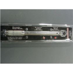 New Powerbuilt 3/8 Micrometer Torque Wrench / 10 - 80 ft lbs