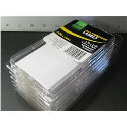 All purpose Labels / 1/2 x 3/4" / 6 packs of 500 each/ great for grage sales