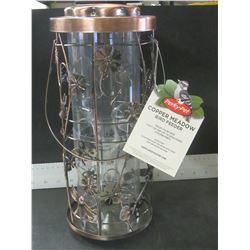 Copper Meadow Bird Feeder / hold 4 lbs of seed / 8 feeding ports / 14" high