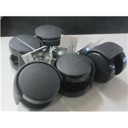 Lot of 5 twin 2 inch swivel Castors