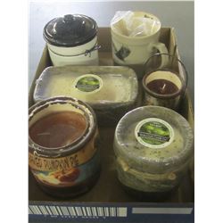 6 Scented Candles/fresh pumkin pie/fresh cut x-mas tree/roasted pumkin seed