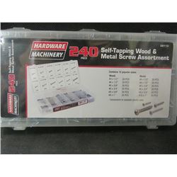 240 piece Self-Tapping Wood & Metal Screw Assortment
